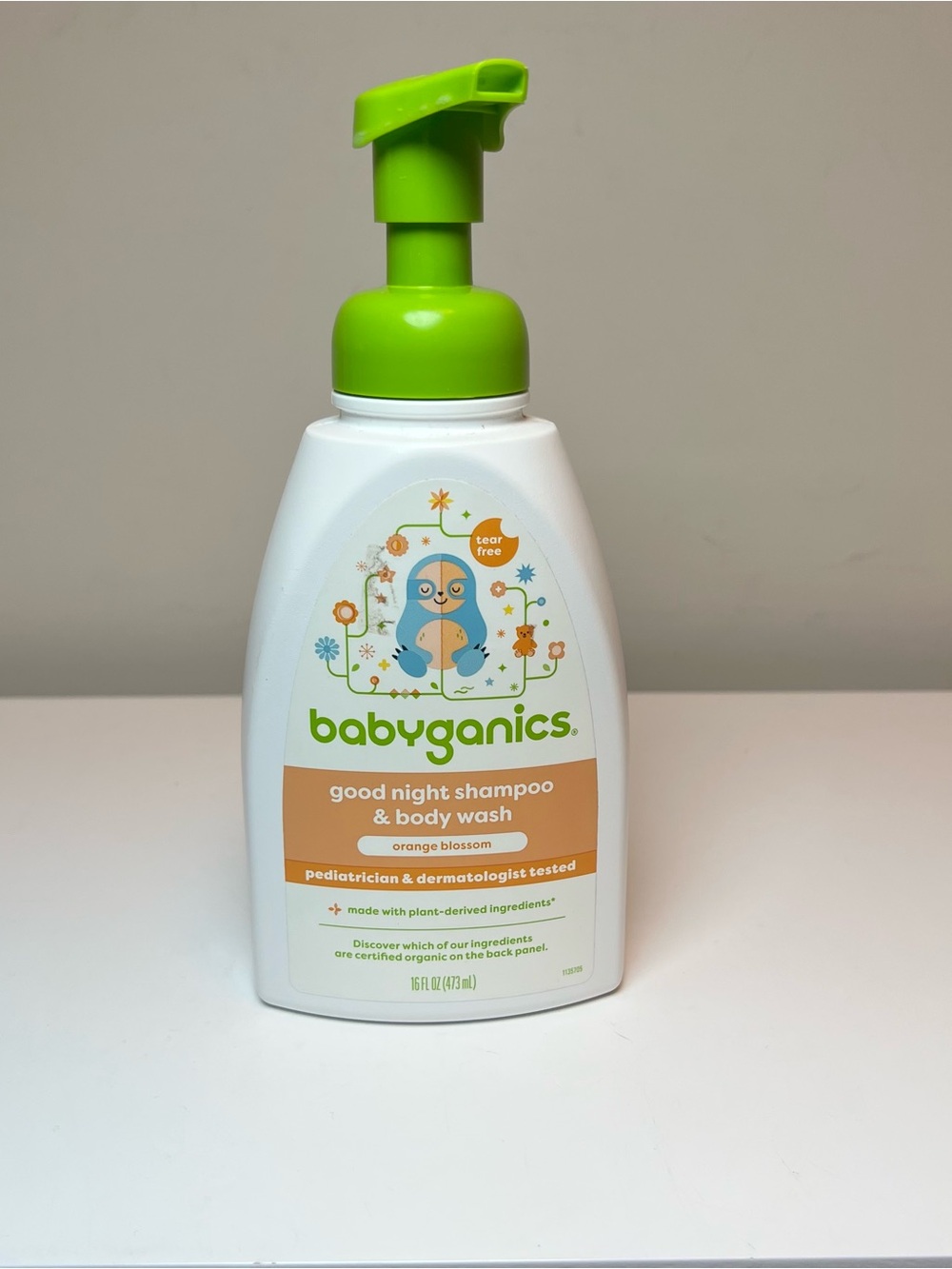 Babyganics Good Night Shampoo & Body Wash - Green Pump, Orange Blossom